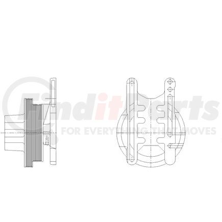 1077-09067-01 by KIT MASTERS - Kysor Style ON/OFF Engine Cooling Fan Clutch - with (6) Front Access Holes