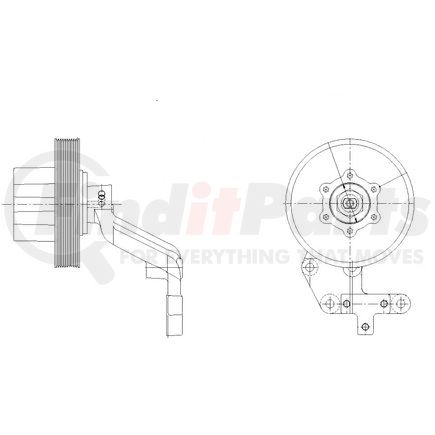 1077-09075-02 by KIT MASTERS - Kysor Style ON/OFF Engine Cooling Fan Clutch - with (6) Front Access Holes
