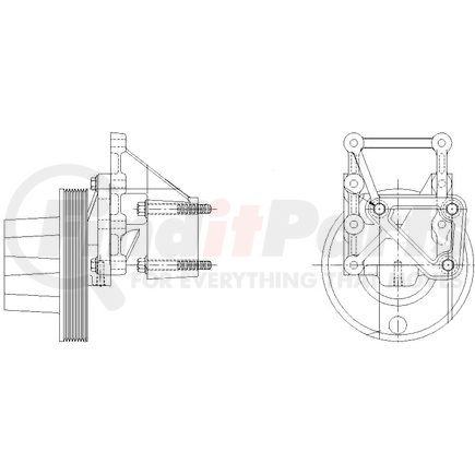 1077-09118-02 by KIT MASTERS - Kysor Style ON/OFF Engine Cooling Fan Clutch - with (6) Front Access Holes