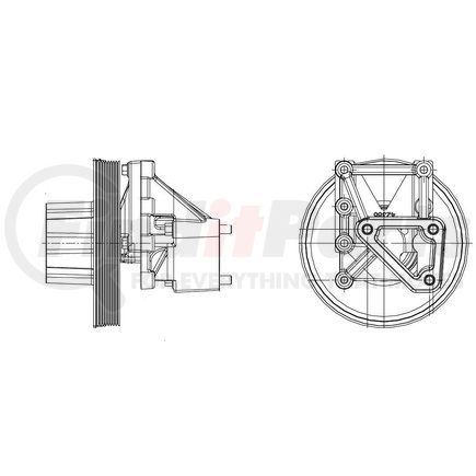 1077-09120-08 by KIT MASTERS - Kysor Style ON/OFF Engine Cooling Fan Clutch - with (6) Front Access Holes