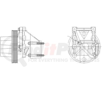 1077-09120-02 by KIT MASTERS - Kysor Style ON/OFF Engine Cooling Fan Clutch - with (6) Front Access Holes