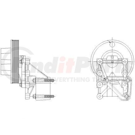 1077-09124-01 by KIT MASTERS - Kysor-Style Hub - New