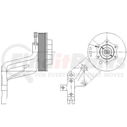 1077-09172-01 by KIT MASTERS - Kysor Style ON/OFF Engine Cooling Fan Clutch - with (6) Front Access Holes