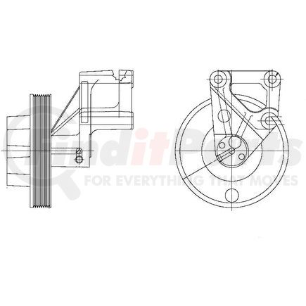 1077-09128-03 by KIT MASTERS - Kysor Style ON/OFF Engine Cooling Fan Clutch - with (6) Front Access Holes