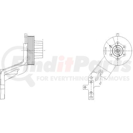 1077-09176-02 by KIT MASTERS - Kysor Style ON/OFF Engine Cooling Fan Clutch - with (6) Front Access Holes