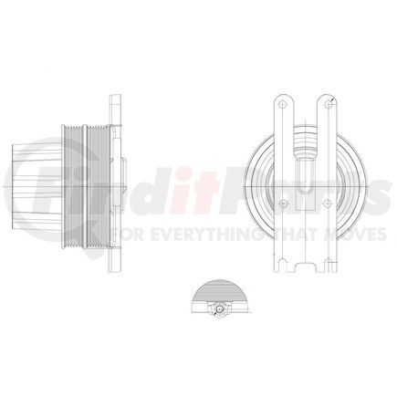 1077-09255-02 by KIT MASTERS - Kysor Style ON/OFF Engine Cooling Fan Clutch - with (6) Front Access Holes