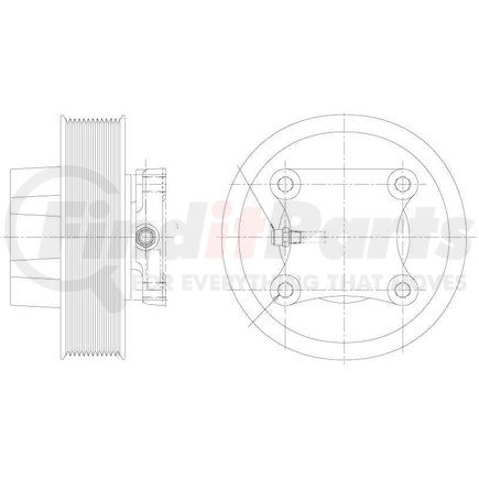 1077-09261-03 by KIT MASTERS - Kysor Style ON/OFF Engine Cooling Fan Clutch - with (6) Front Access Holes