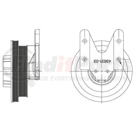 1077-09303-09 by KIT MASTERS - Kysor-Style Hub - New