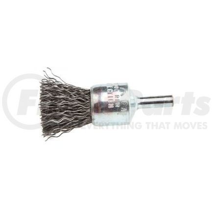 72265 by FORNEY INDUSTRIES INC. - End Brush, Crimped Wire 3/4" x .020" with 1/4" Shank, Bulk