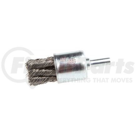 72266 by FORNEY INDUSTRIES INC. - End Brush, Twist Knot Wire 1" x .020" with 1/4" Shank, Bulk