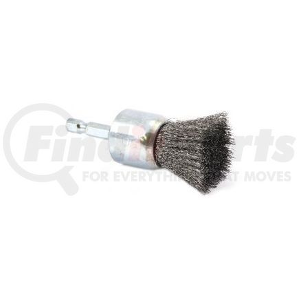 72738 by FORNEY INDUSTRIES INC. - End Brush, Crimped Wire 1" x .008" with 1/4" Hex Shank