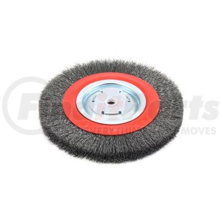 72762 by FORNEY INDUSTRIES INC. - Crimped Wire Bench Wheel Brush, 8" x .014" Wire Wide Face with 1/2" - 5/8" Arbor