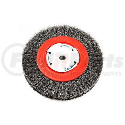 72752 by FORNEY INDUSTRIES INC. - Crimped Wire Bench Wheel Brush, 6" x .014" Wire Wide Face with 1/2" - 5/8" Arbor