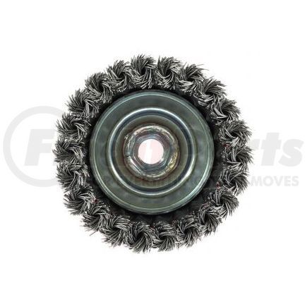 72753 by FORNEY INDUSTRIES INC. - Cup Brush, Knotted Wire 4" x .020" Wire with 5/8"-11 Arbor