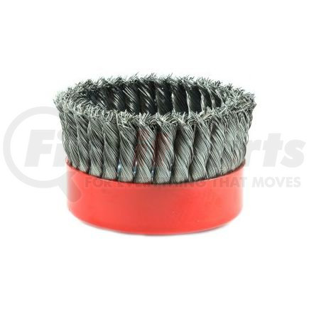 72756 by FORNEY INDUSTRIES INC. - Cup Brush, Knotted Wire 6" x .020" Wire with 5/8"-11 Arbor