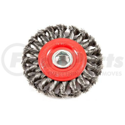 72759 by FORNEY INDUSTRIES INC. - Wire Wheel Brush, Twisted/Knotted 4" x .020" with 5/8"-11 Arbor