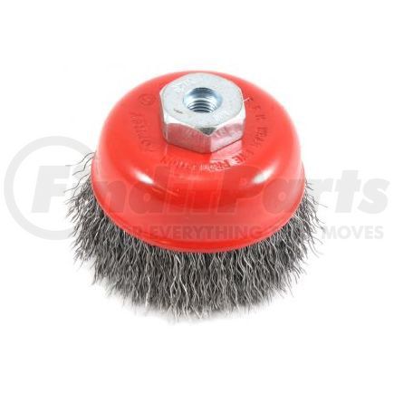 72780 by FORNEY INDUSTRIES INC. - Cup Brush, Crimped Wire 2-3/4" x .014" Wire with M10 x 1.25 Arbor