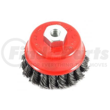 72782 by FORNEY INDUSTRIES INC. - Cup Brush, Knotted Wire 2-3/4" x .020" Wire with M10 x 1.25 Arbor