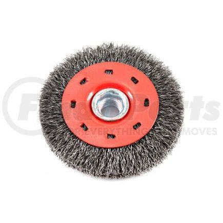 72788 by FORNEY INDUSTRIES INC. - Crimped Wire Wheel Brush, 4" x .014" Wire with 5/8"-11 Arbor