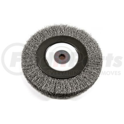 72896 by FORNEY INDUSTRIES INC. - Crimped Wire Bench Wheel Brush, Industrial Pro® 6" x .012" Wire with 1/2" Arbor
