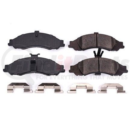 17-1043 by POWERSTOP BRAKES - Z17 EVOLUTION CERAMIC BRAKE PADS W/ HARDWARE