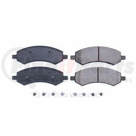 17-1084 by POWERSTOP BRAKES - Z17 EVOLUTION CERAMIC BRAKE PADS W/ HARDWARE