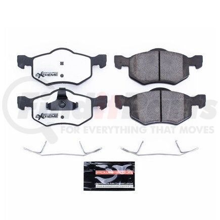 Z36843 by POWERSTOP BRAKES - Z36 TRUCK & TOW CARBON-FIBER CERAMIC BRAKE PADS W/ HARDWARE