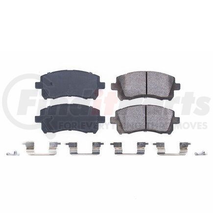 17-721 by POWERSTOP BRAKES - Z17 EVOLUTION CERAMIC BRAKE PADS W/ HARDWARE