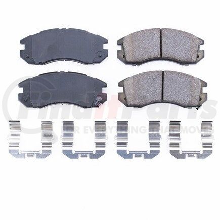 17-470 by POWERSTOP BRAKES - Z17 EVOLUTION CERAMIC BRAKE PADS W/ HARDWARE