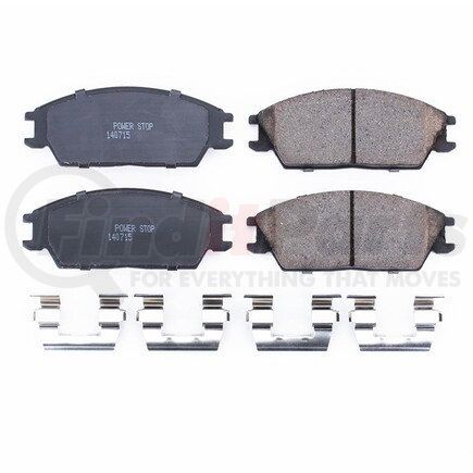 17-404 by POWERSTOP BRAKES - Z17 EVOLUTION CERAMIC BRAKE PADS W/ HARDWARE