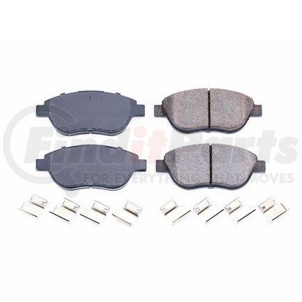 17-1618 by POWERSTOP BRAKES - Z17 EVOLUTION CERAMIC BRAKE PADS W/ HARDWARE