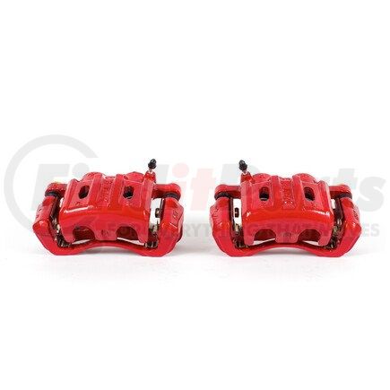 S4670 by POWERSTOP BRAKES - Red Powder Coated Calipers