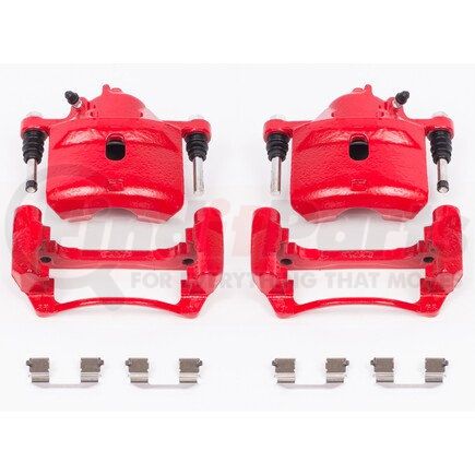 S2090 by POWERSTOP BRAKES - Red Powder Coated Calipers