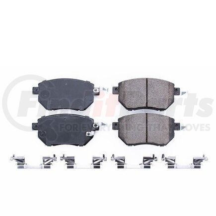 17-969 by POWERSTOP BRAKES - Z17 EVOLUTION CERAMIC BRAKE PADS W/ HARDWARE