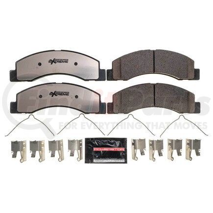 Z36-756 by POWERSTOP BRAKES - Z36 TRUCK & TOW CARBON-FIBER CERAMIC BRAKE PADS W/ HARDWARE