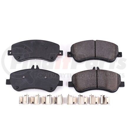 17-1406 by POWERSTOP BRAKES - Z17 EVOLUTION CERAMIC BRAKE PADS W/ HARDWARE