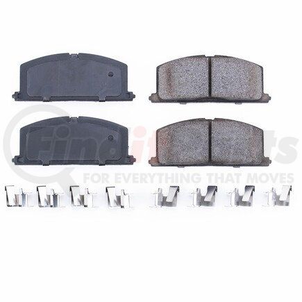 17-242 by POWERSTOP BRAKES - Z17 EVOLUTION CERAMIC BRAKE PADS W/ HARDWARE