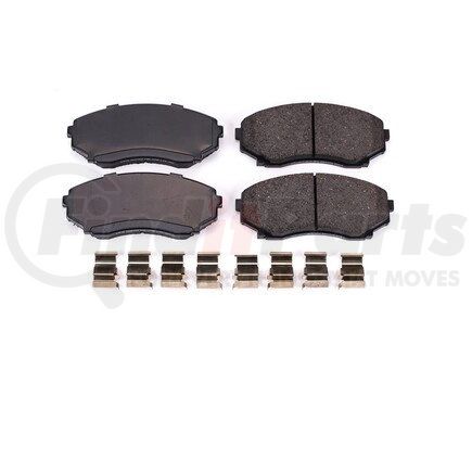 17-1038 by POWERSTOP BRAKES - Z17 EVOLUTION CERAMIC BRAKE PADS W/ HARDWARE