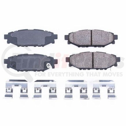 17-1114 by POWERSTOP BRAKES - Z17 EVOLUTION CERAMIC BRAKE PADS W/ HARDWARE