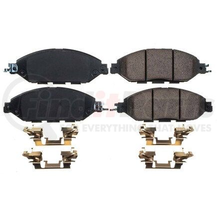 17-1649 by POWERSTOP BRAKES - Z17 EVOLUTION CERAMIC BRAKE PADS W/ HARDWARE