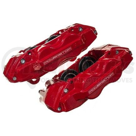 S2712 by POWERSTOP BRAKES - Red Powder Coated Calipers