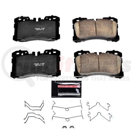 Z231282 by POWERSTOP BRAKES - Z23 EVOLUTION SPORT CARBON-FIBER BRAKE PADS W/ HARDWARE