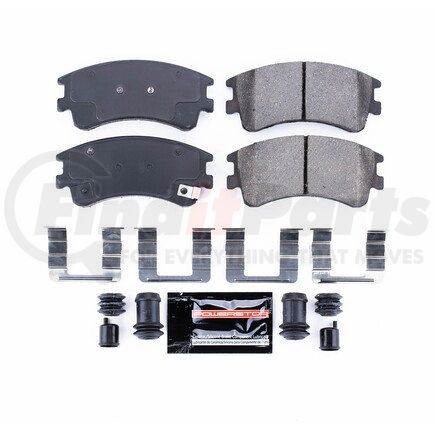 Z23957 by POWERSTOP BRAKES - Z23 EVOLUTION SPORT CARBON-FIBER BRAKE PADS W/ HARDWARE