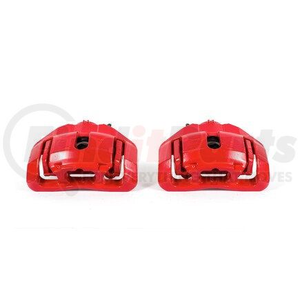 S3334 by POWERSTOP BRAKES - Red Powder Coated Calipers