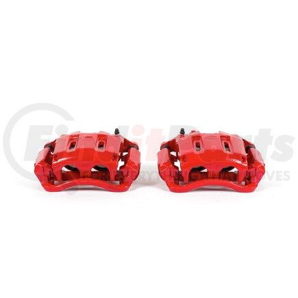 S4996 by POWERSTOP BRAKES - Red Powder Coated Calipers