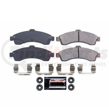 Z23882 by POWERSTOP BRAKES - Z23 EVOLUTION SPORT CARBON-FIBER BRAKE PADS W/ HARDWARE