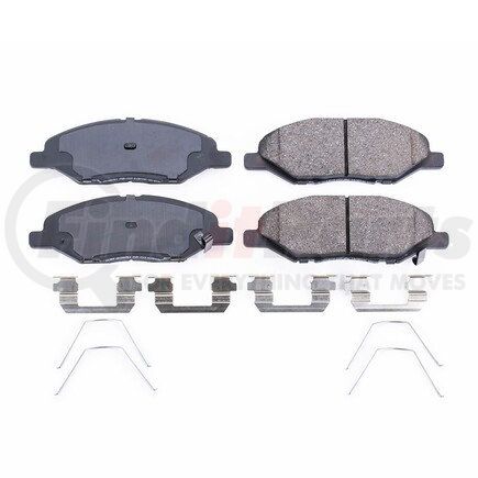 17-1345 by POWERSTOP BRAKES - Z17 EVOLUTION CERAMIC BRAKE PADS W/ HARDWARE