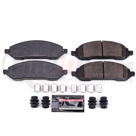 Z231022 by POWERSTOP BRAKES - Z23 EVOLUTION SPORT CARBON-FIBER BRAKE PADS W/ HARDWARE