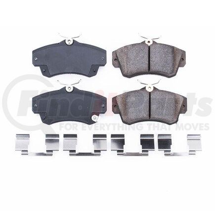 17-841 by POWERSTOP BRAKES - Z17 EVOLUTION CERAMIC BRAKE PADS W/ HARDWARE