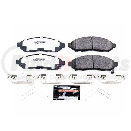 Z361548 by POWERSTOP BRAKES - Z36 TRUCK & TOW CARBON-FIBER CERAMIC BRAKE PADS W/ HARDWARE